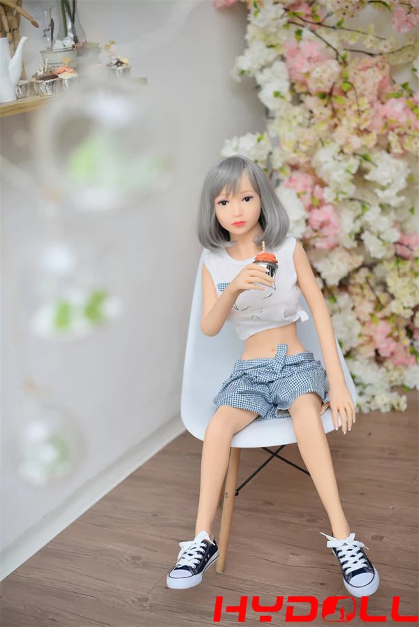 125cm Tiny Tits Small Petite Sex Dolls-Grey HairD11009 03