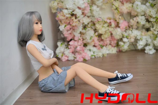 125cm Tiny Tits Small Petite Sex Dolls-Grey HairD11009 20