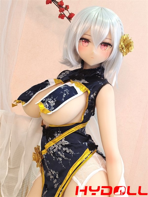155CM Anime Sex Doll Silver White Short HairD23030 12