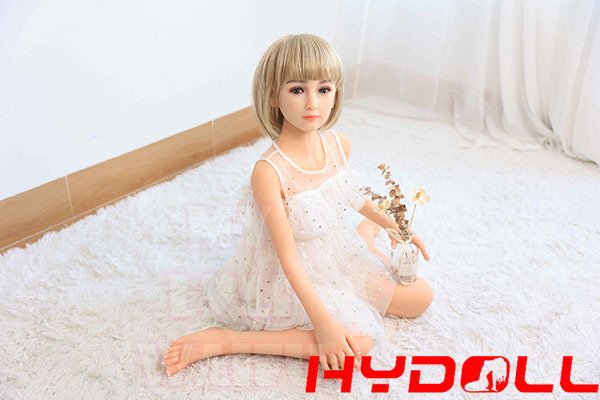 126CM AA-Cup Blonde Short Hair Clever Girl Love DollD41013 24