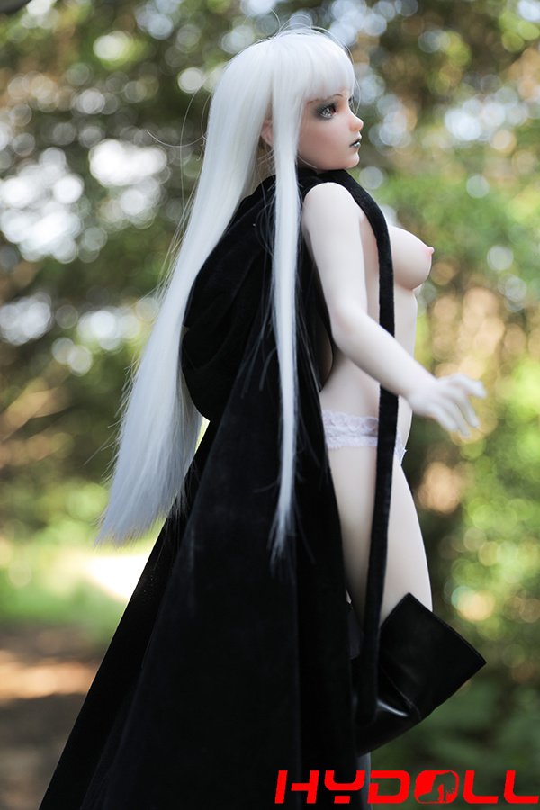 60CM Cool And Elegant White-Haired Silicone Sex DollD43016 26