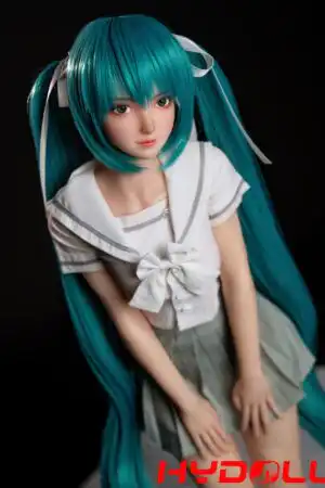 Hatsune Miku Inspired Teal Twin Tail Silicone Sex DollD52004 4