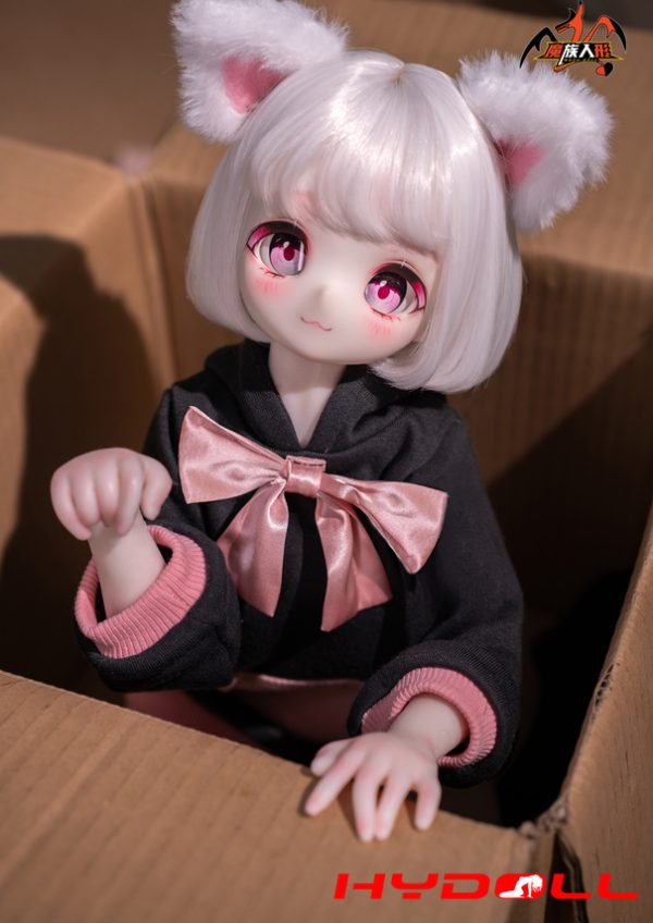 65cm Cute Cat Ear Mini TPE Love Doll with Detailed Vinyl Head