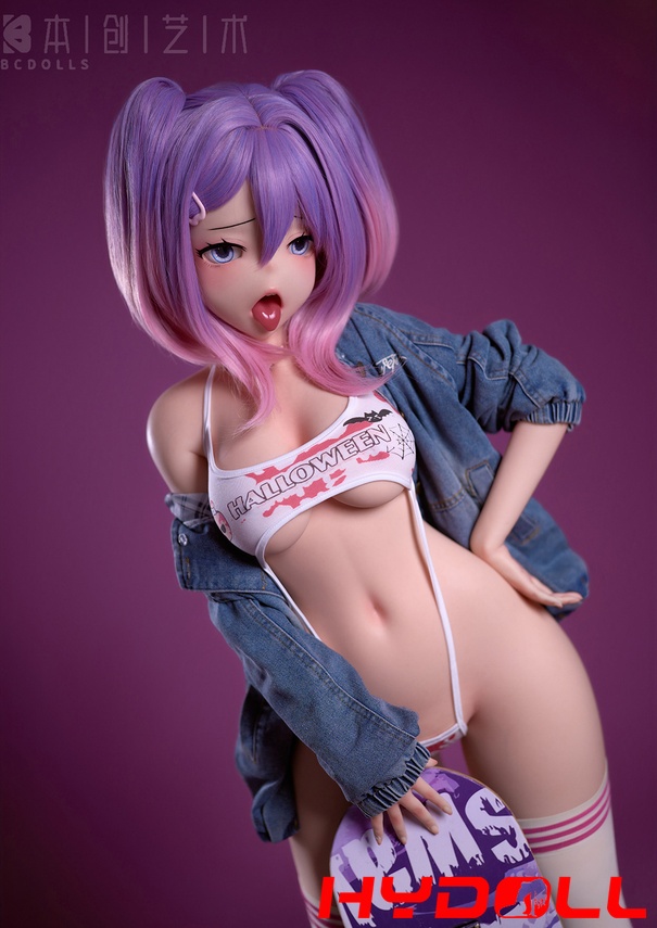 Silicone Anime Sex Doll Skate Girl with Purple TwintailsD52019 2