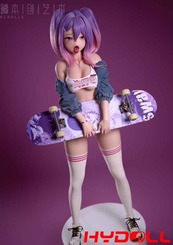 Silicone Anime Sex Doll Skate Girl with Purple TwintailsD52019 3